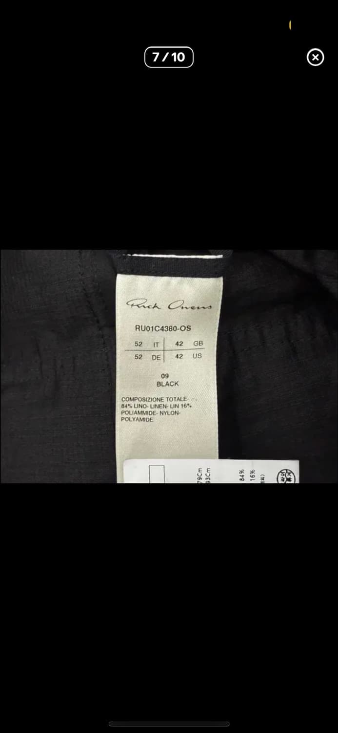 릭오웬스 23ss 드로우 스트링 린넨 팬츠 상품이미지7