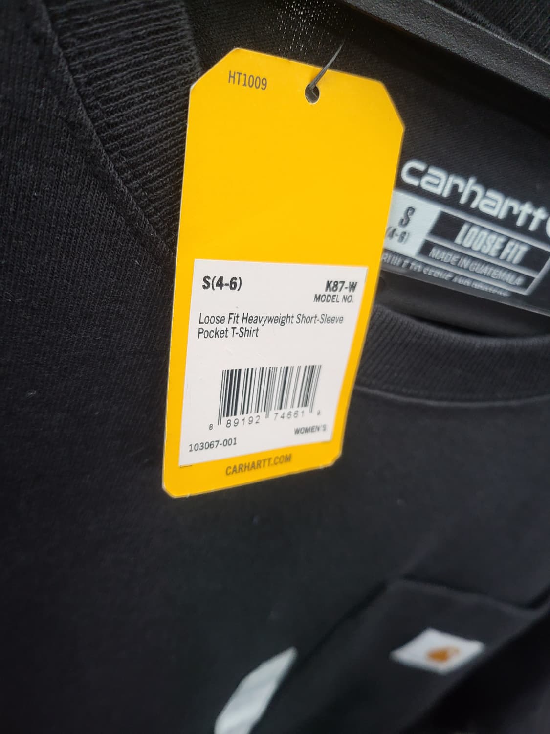 칼하트 반팔 새상품 사이즈확인 상품이미지2