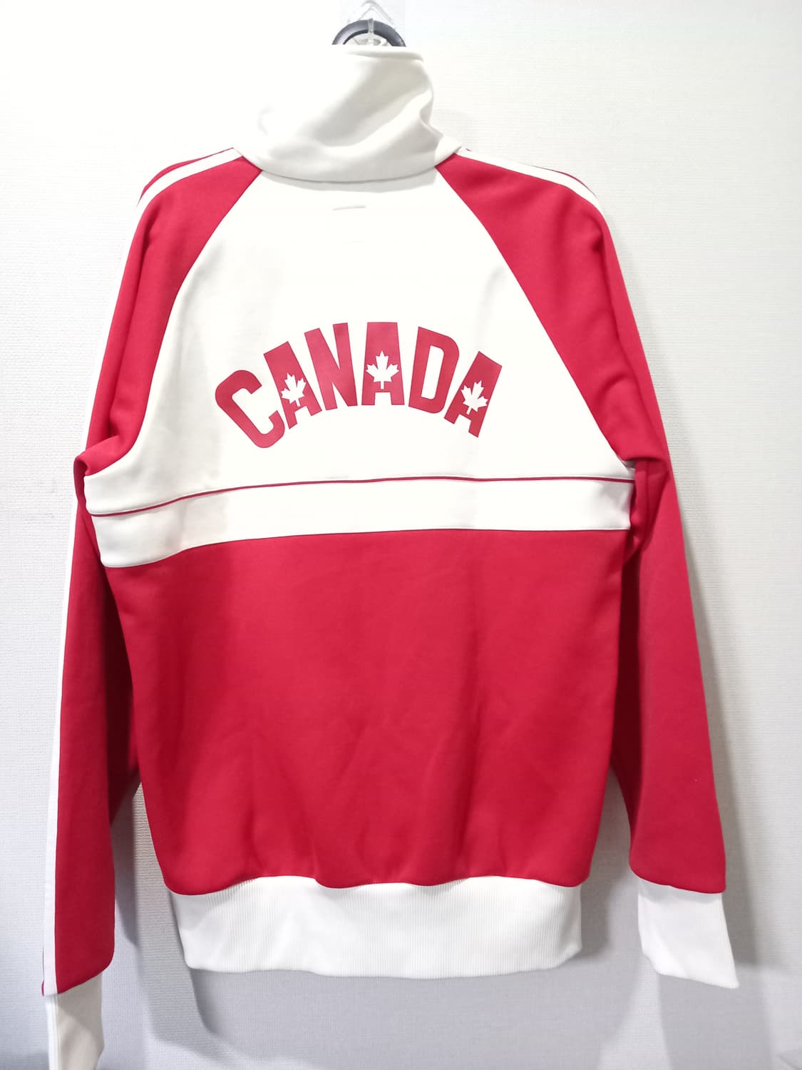 아디다스 캐나다 빨흰 트랙탑 저지 져지집업 100/L 상품이미지3