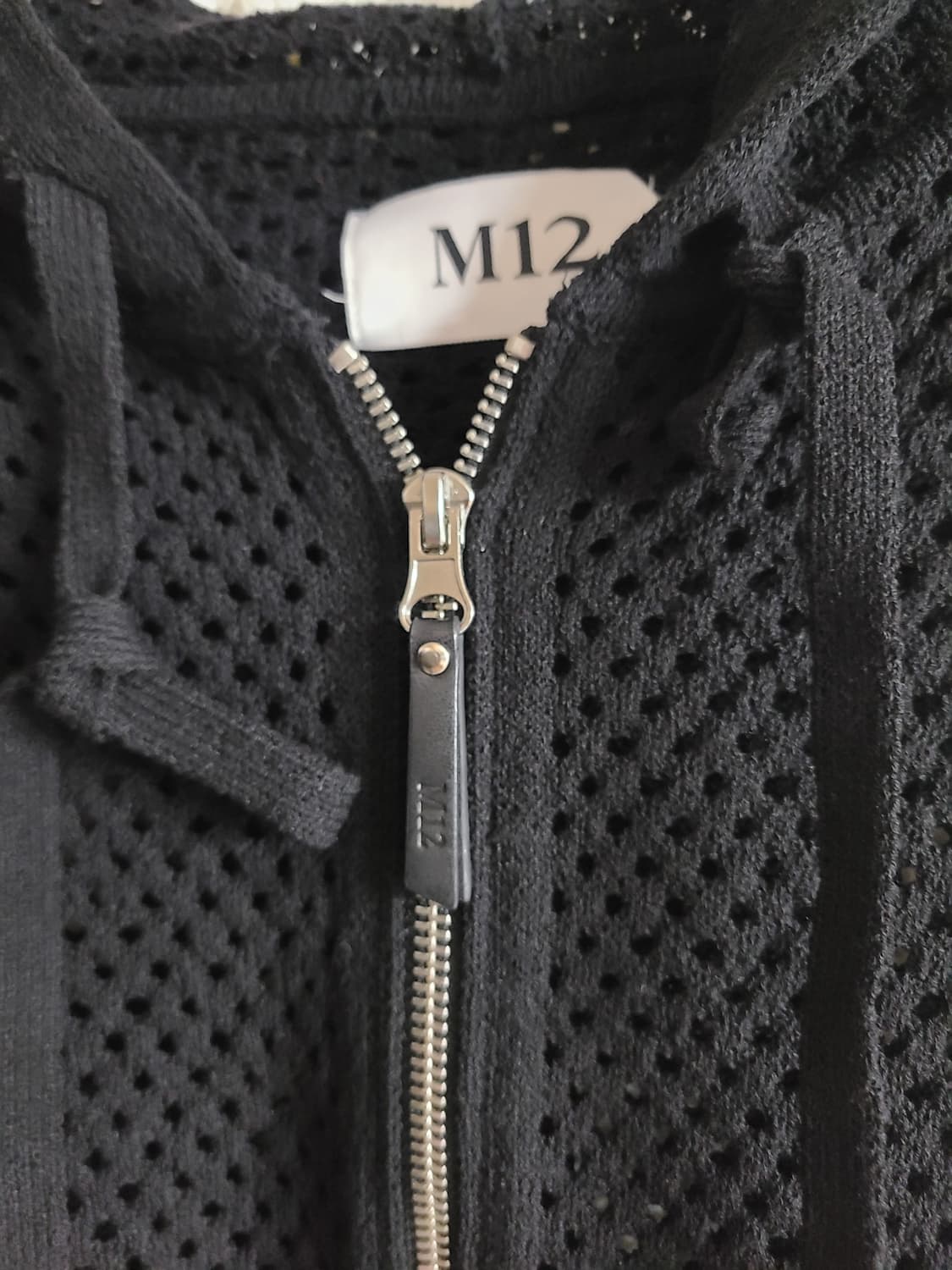 M12 블랙 메쉬 후드 집업(66-77) 상품이미지3