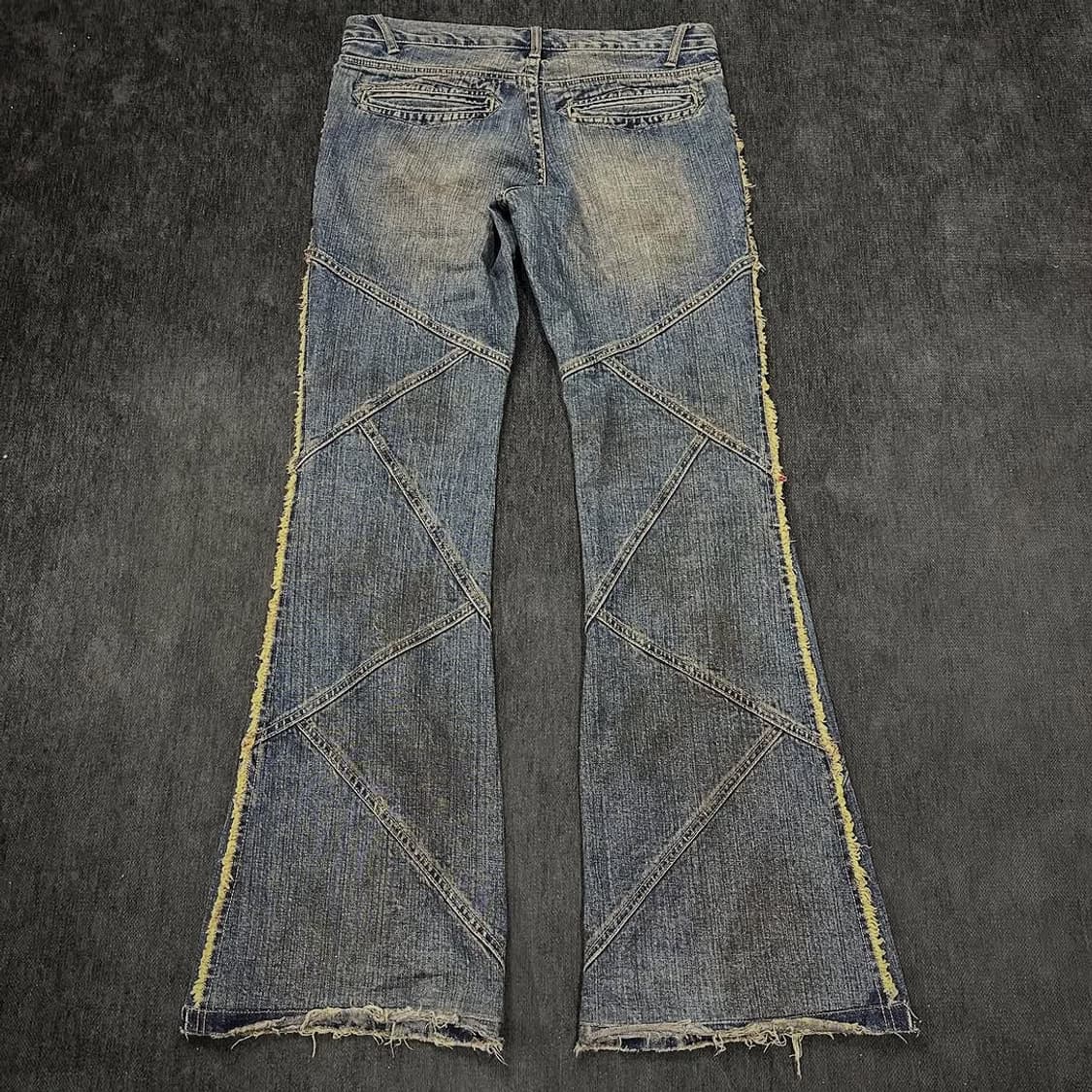tornado fringe washed Bootscut jeans 상품이미지4