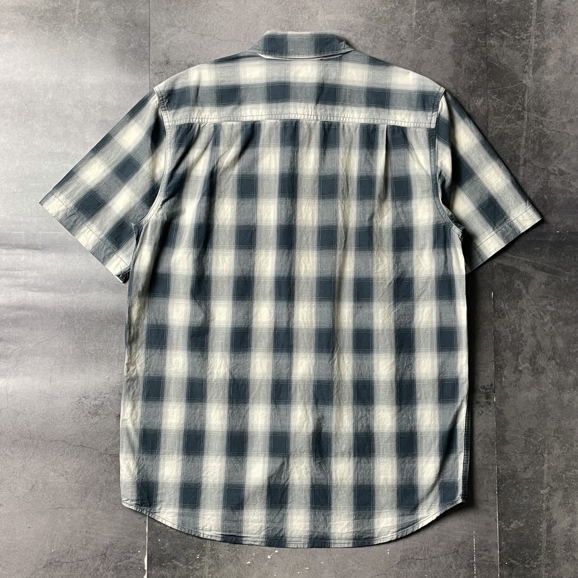 CARHARTT 칼하트 블루 체크 다운버튼 반팔 워크 셔츠 A00989 상품이미지7