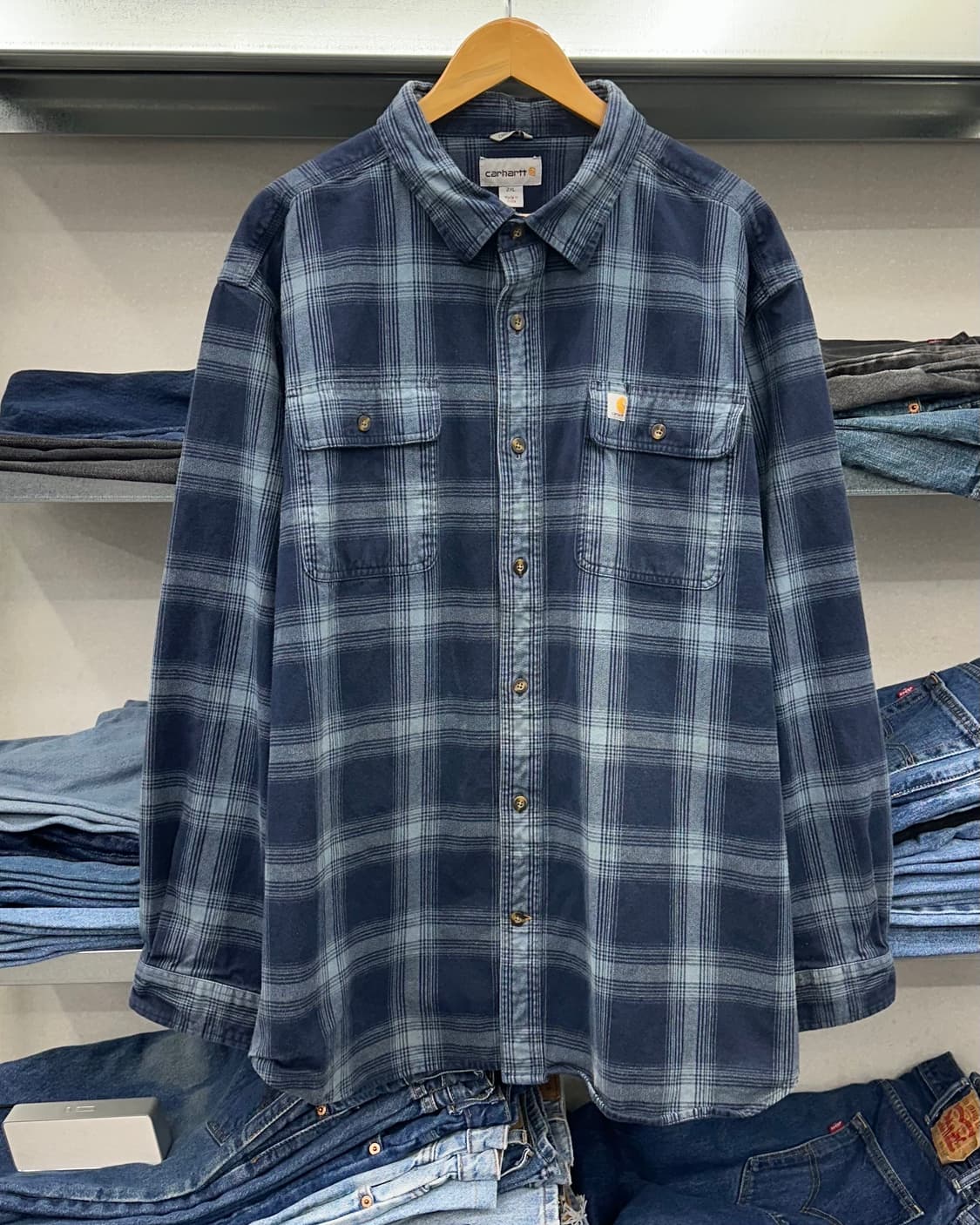 (2XL)칼하트 헤비울 체크셔츠-M1758 상품이미지1