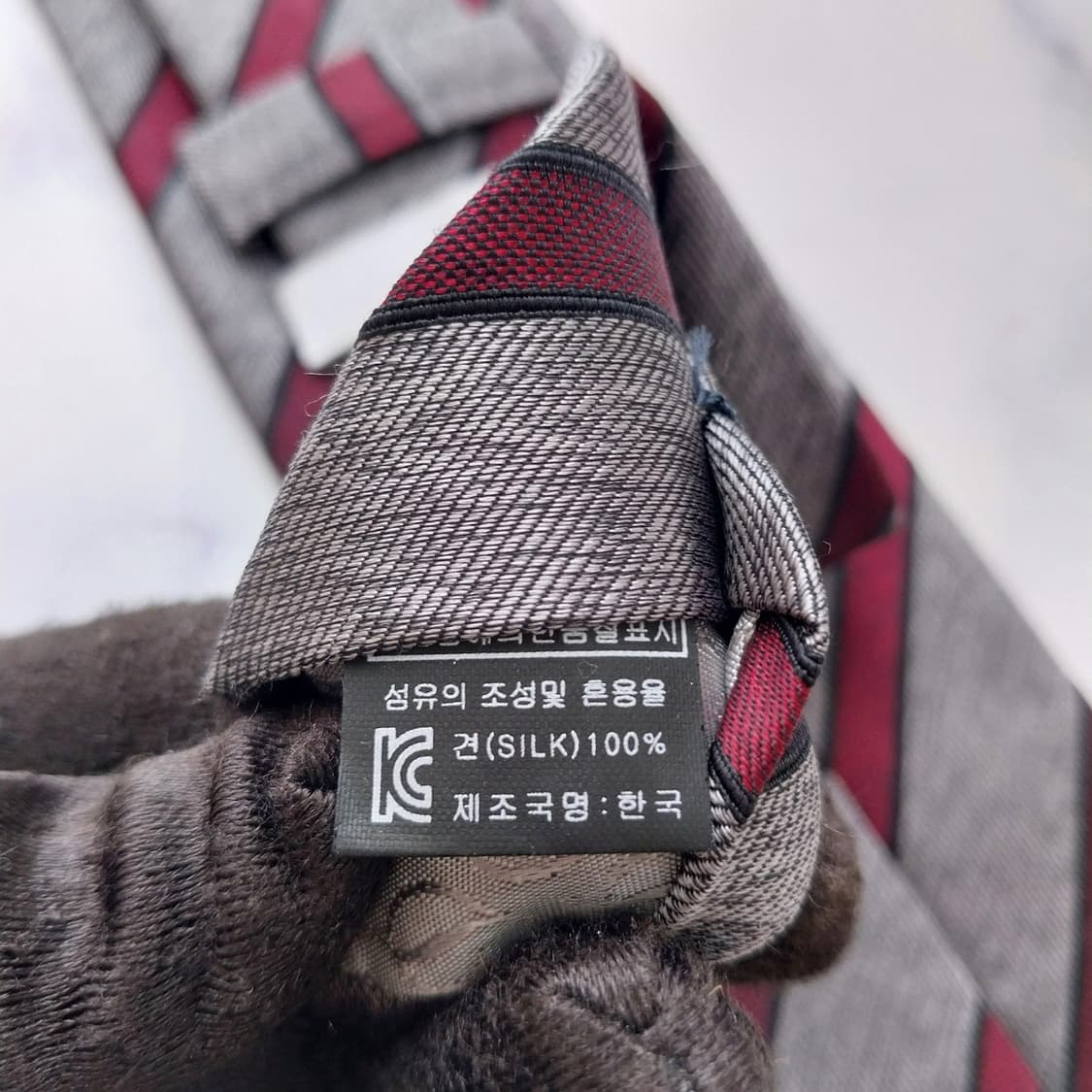 에스.티. 듀퐁 그레이 스트라이프 넥타이 7.9cm A+등급 K2631
 상품이미지10