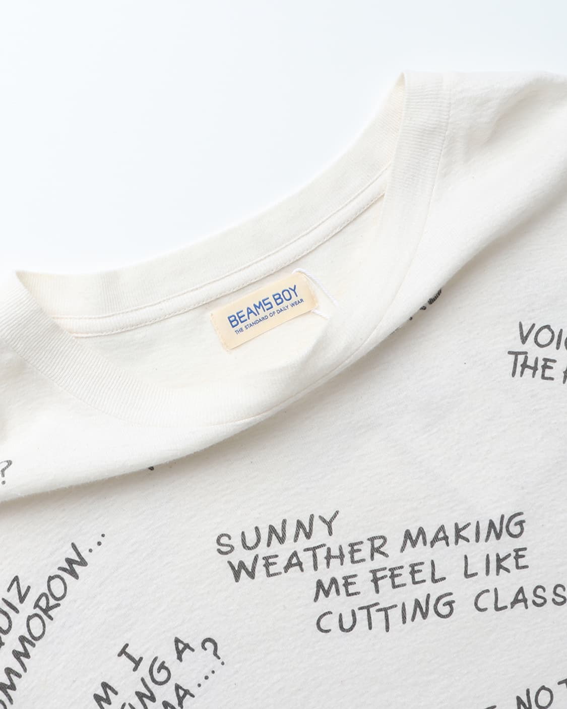 BEAMS BOY Message Print T-shirt 상품이미지10
