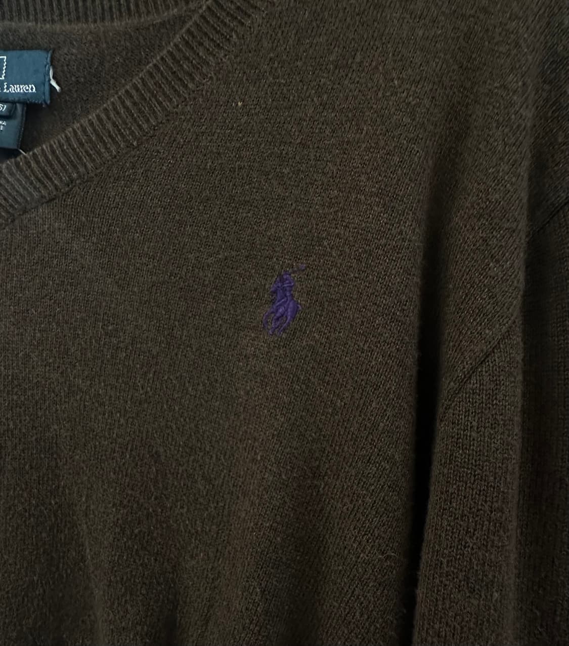 POLO 폴로 리메이크 브라운 크롭니트 상품이미지2