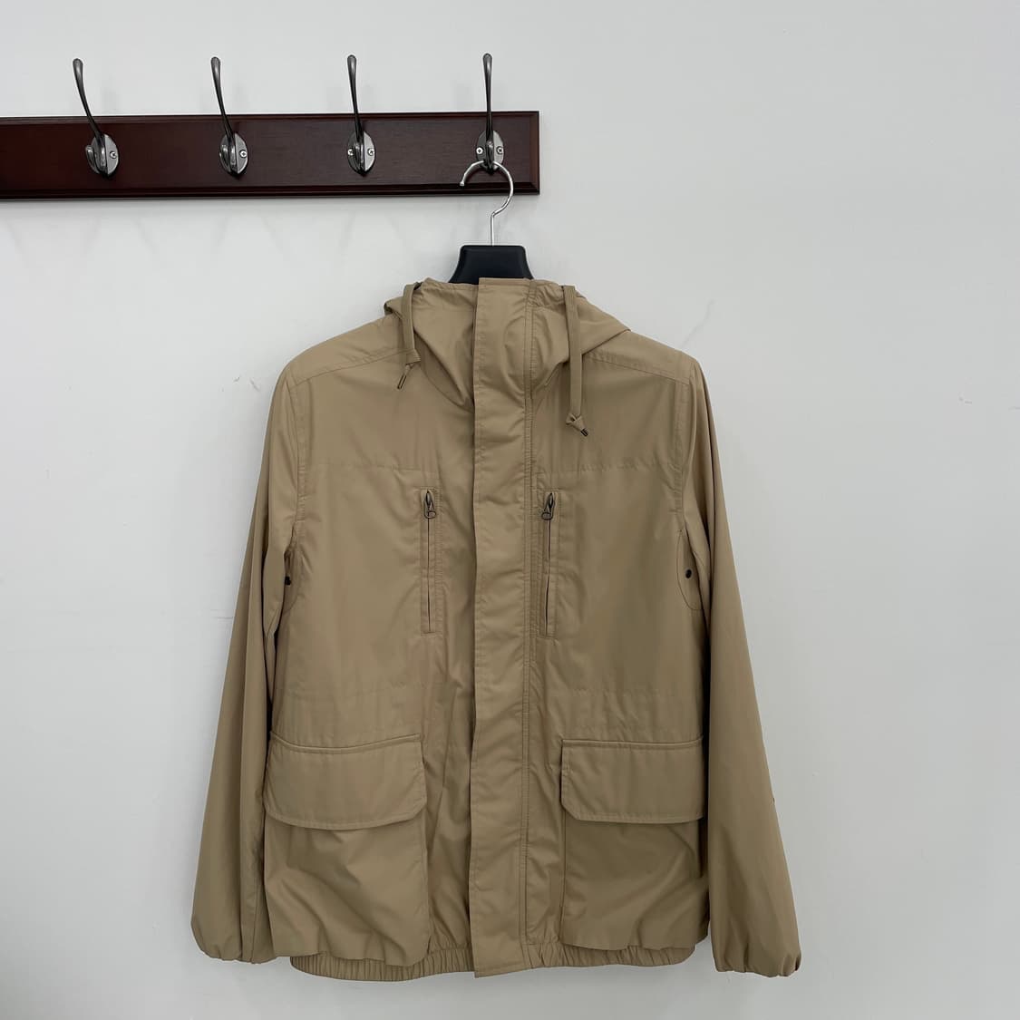 폴로 랄프로렌 베이지 후드 폴리쉥 야상 점퍼 상품이미지1