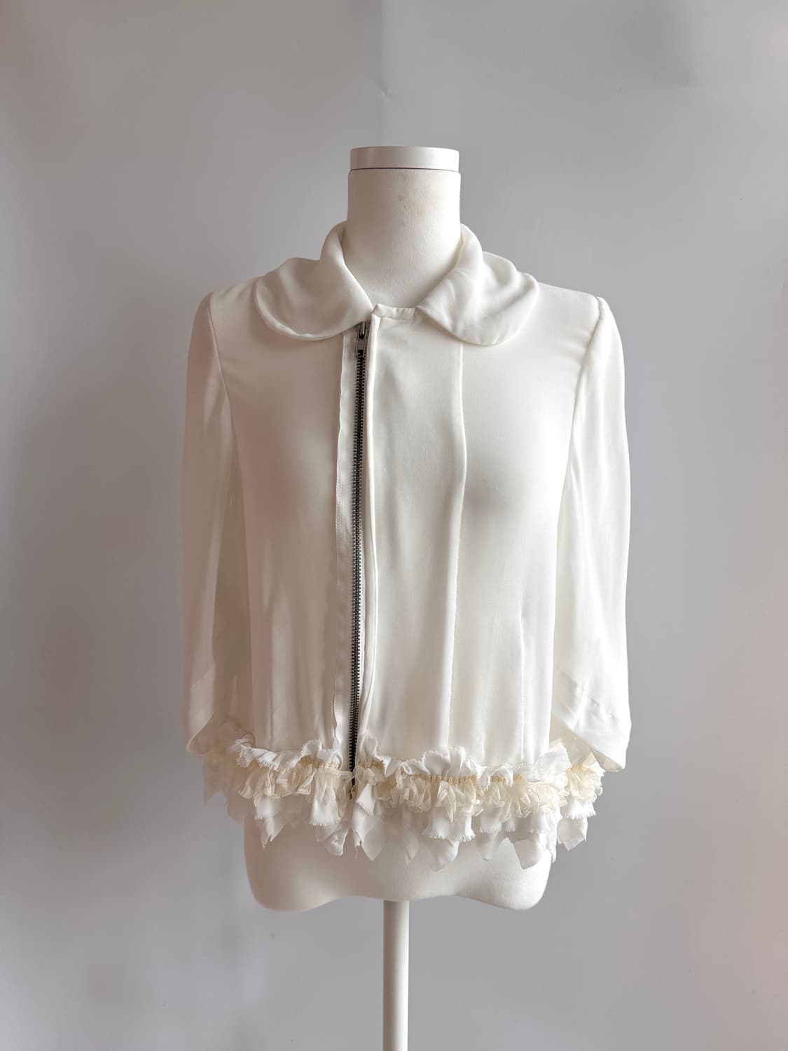 Comme des garcons 레이스 지퍼블라우스 M 상품이미지1