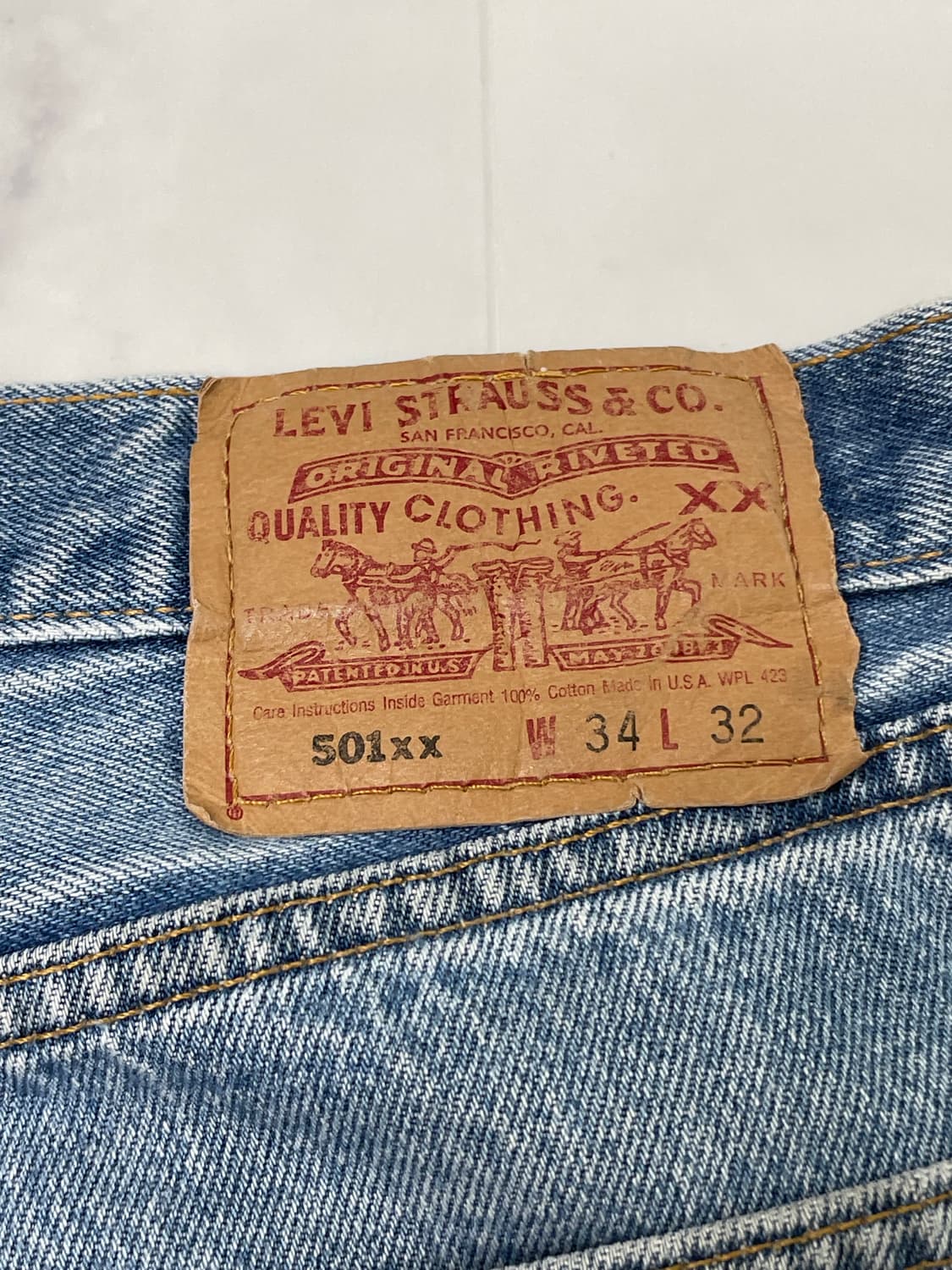 00s USA 빈티지 리바이스 501xx 더티워싱 [W34L32] 상품이미지7