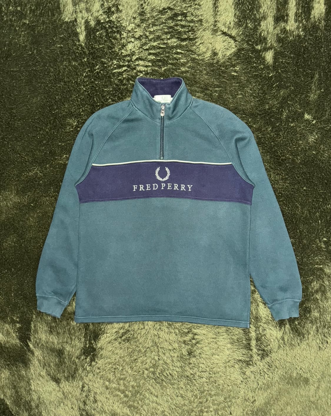 [L] Fred Perry 프레드페리 재팬 샘플 엠브로더리 쿼터 집업 상품이미지1