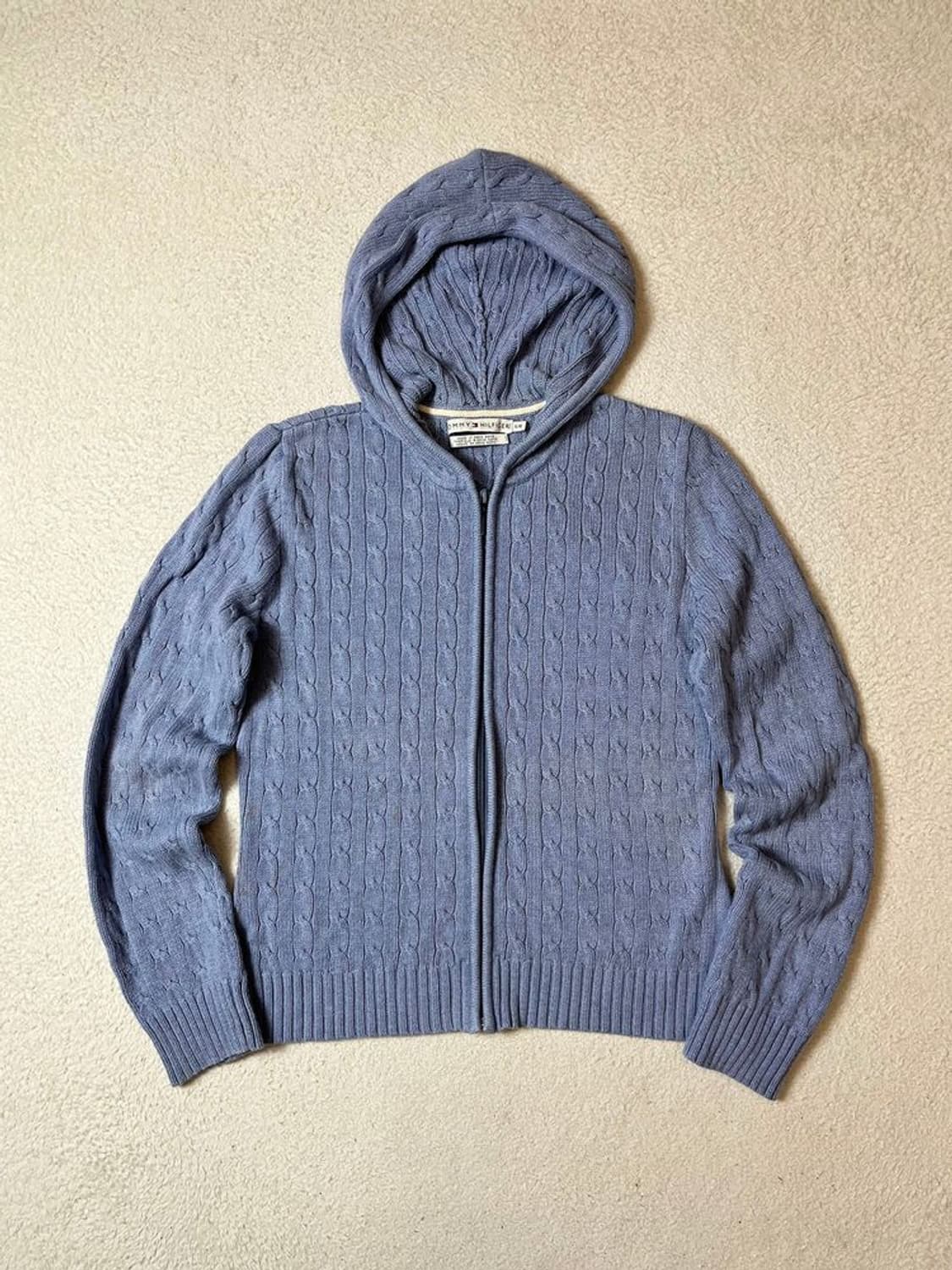 타미힐피거 00's 꽈배기 코튼 후드 집업 PN7096 상품이미지1