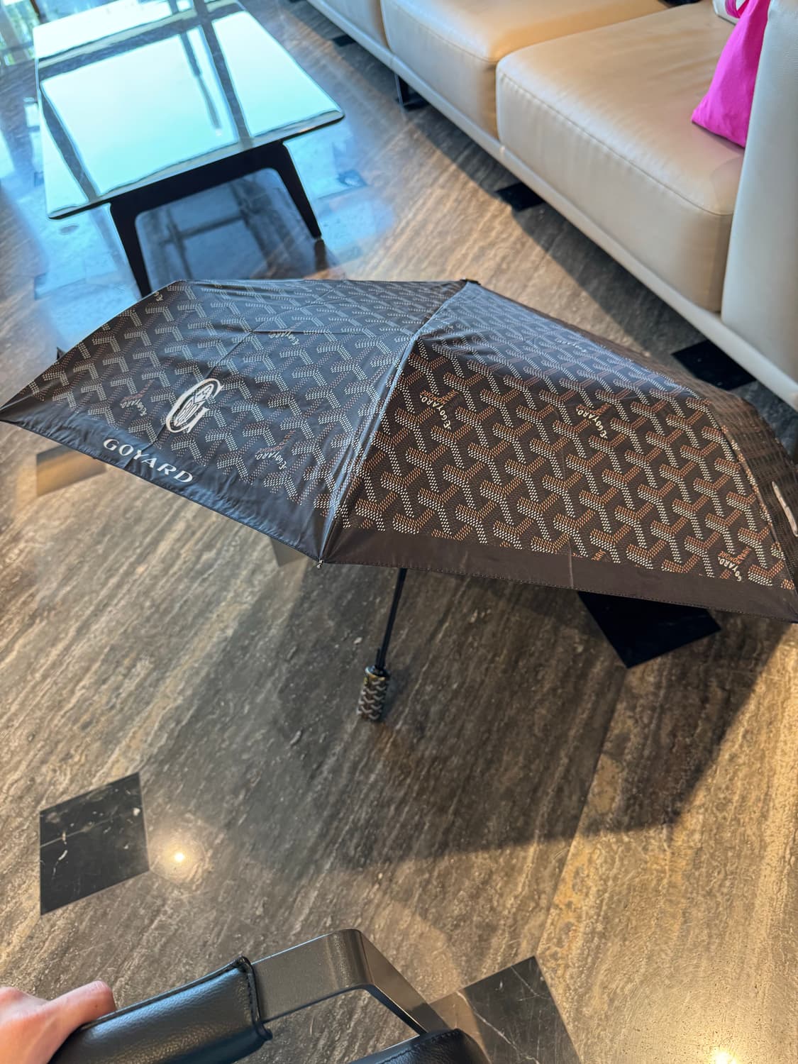 고야드 삼단자동우산 양산 상품이미지2