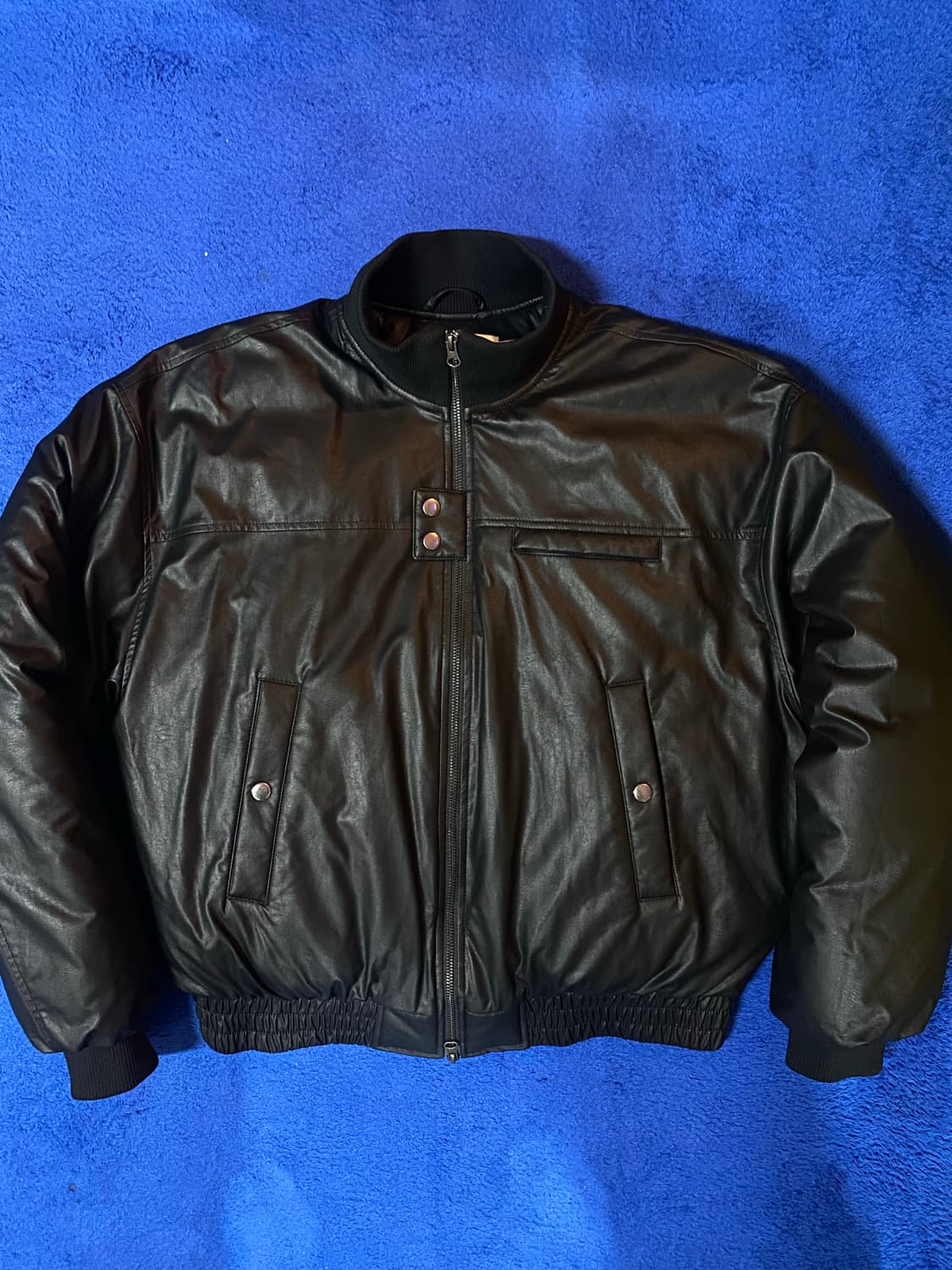 SecondMono 세컨모놀로그 레더 봄버 패딩 자켓 블랙 L 상품이미지1