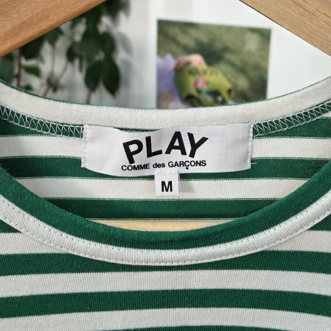 꼼데가르송 우먼 스트라이프 롱슬리브 M 상품이미지3