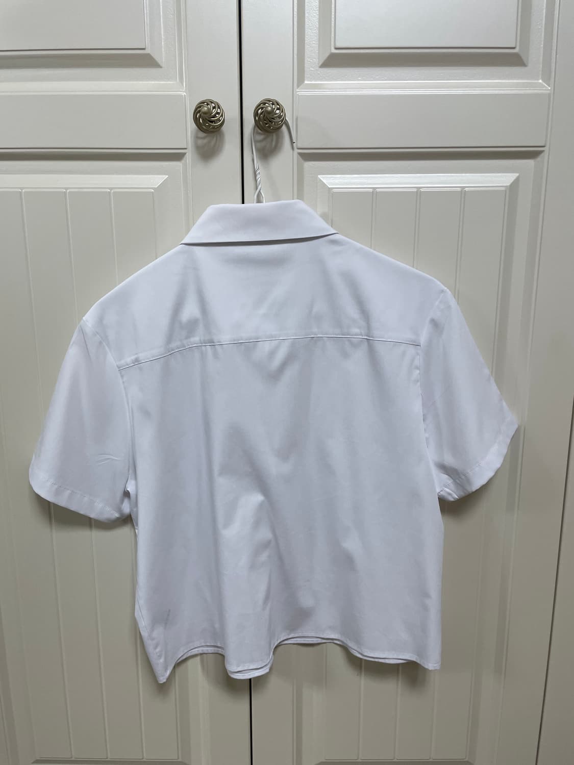 시티브리즈 크롭 반팔 셔츠 (스카이블루/화이트) 상품이미지5