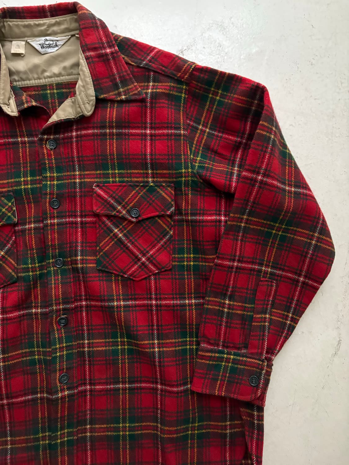80-90's Old Woolrich wool Work Shirt. 상품이미지4