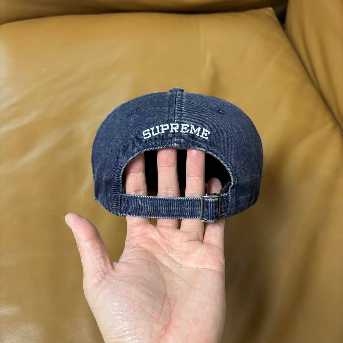 슈프림 S로고 6패널 볼캡 모자 23FW 피그먼트 네이비 상품이미지7