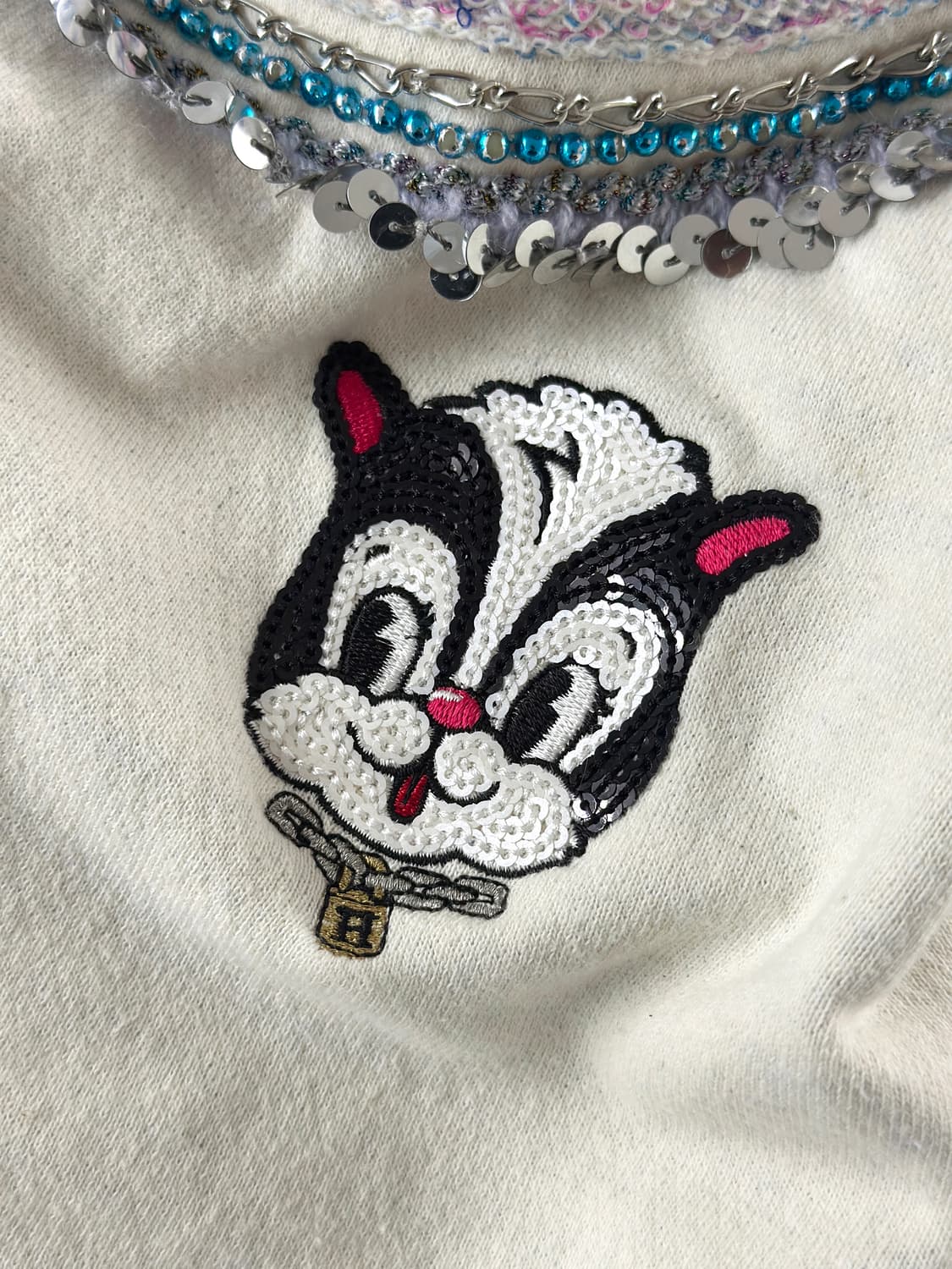 00s 히스테릭 글래머 시퀸 트림 스웻셔츠 상품이미지7