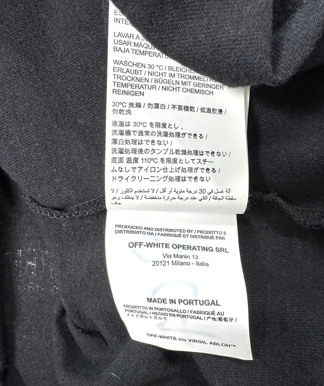 OFF WHITE 오프화이트 그린 테이핑 애로우 스케이트 핏 블랙 티셔츠 상품이미지7