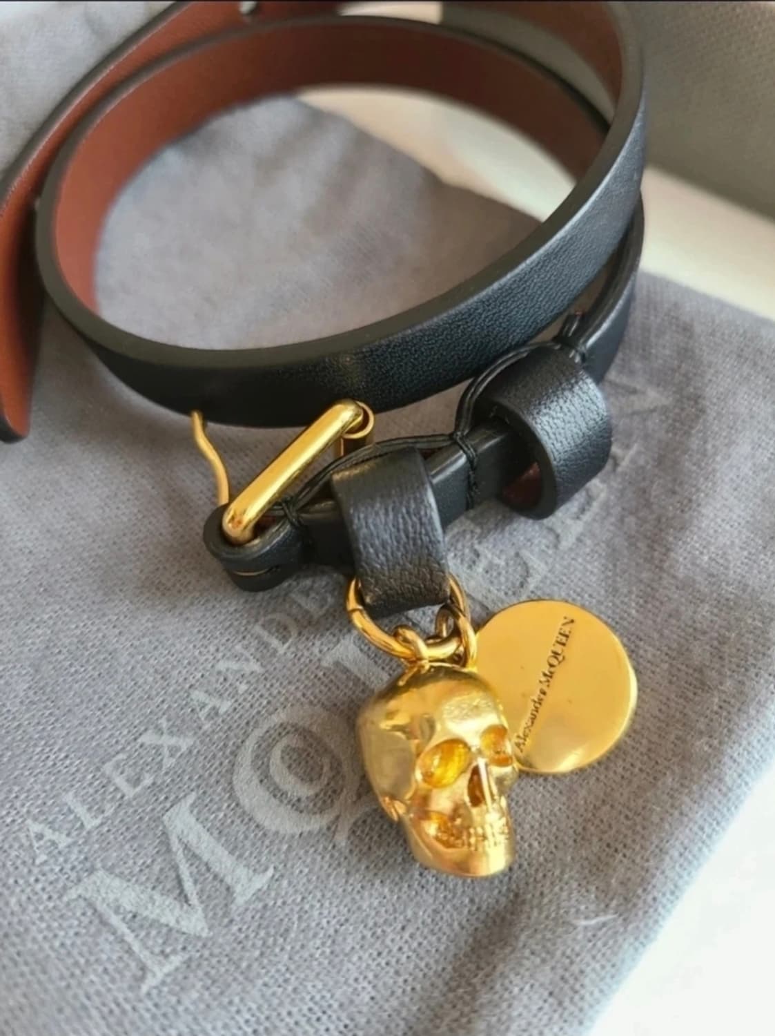알렉산더맥퀸 스컬 가죽팔찌  상품이미지2