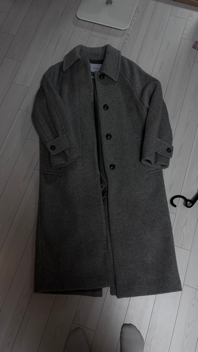 MOHAN 코트 울 100 롱코트 그레이 상품이미지1