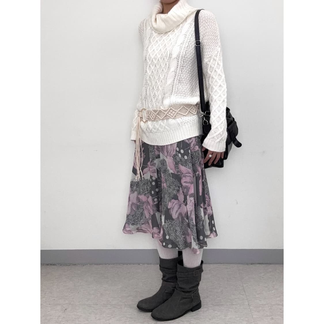 빈티지 오리엔탈 플로럴 스커트 상품이미지3