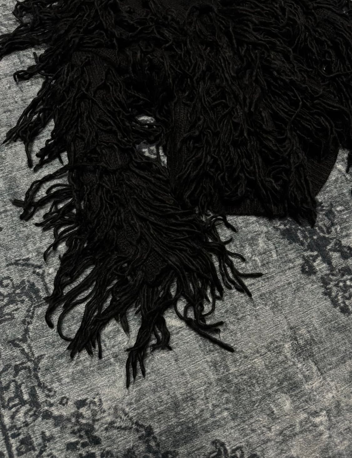 unknown hell crow fringe cardigan  상품이미지4