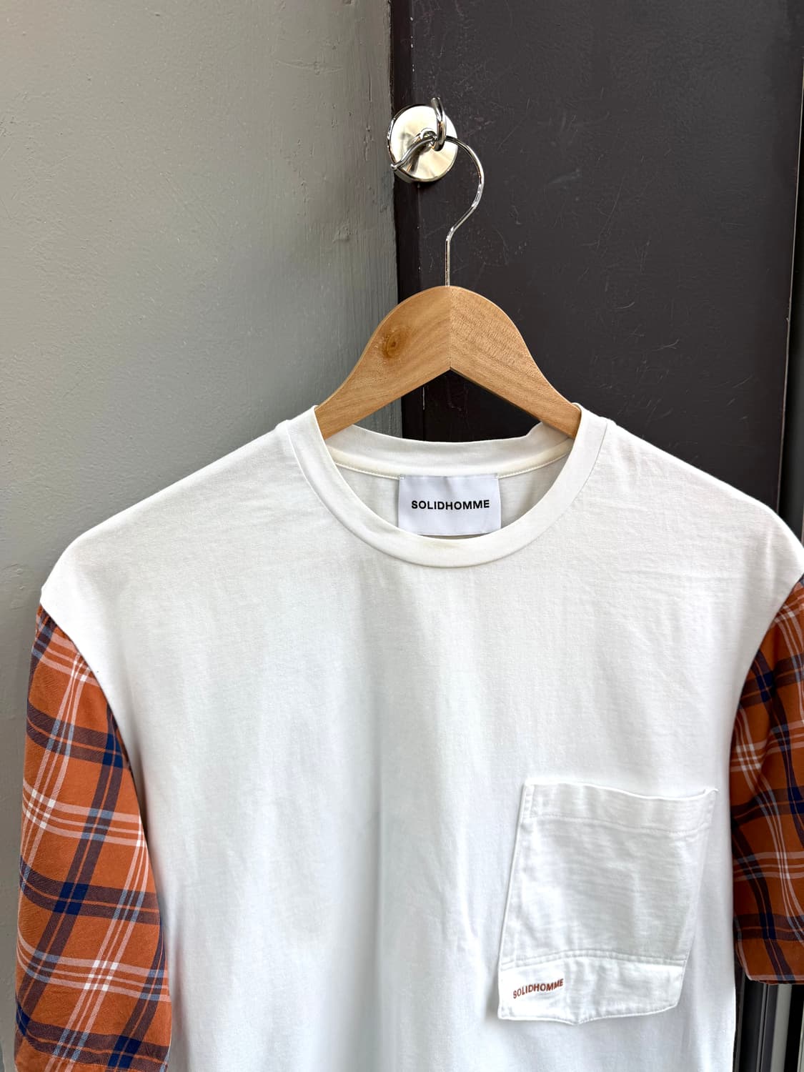 .95~100/ 솔리드옴므 19SS 로고 포켓 반팔 상품이미지3