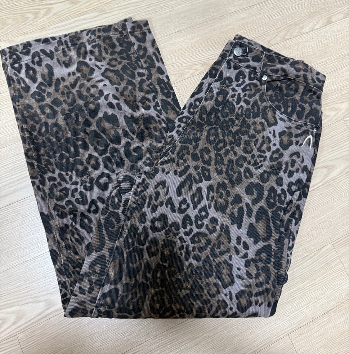 아캄 Leopard Pattern Cotton Pants (Purple) 상품이미지1