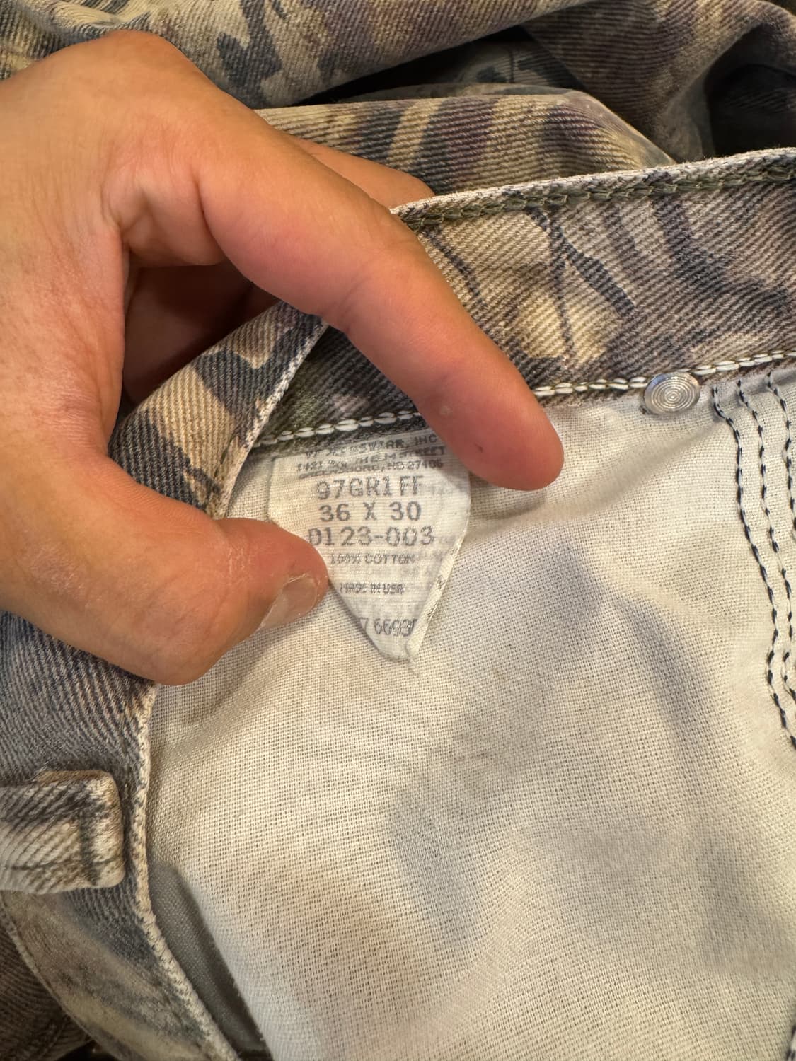 [36x30] Wrangler 리얼트리 카모 더블니 팬츠 상품이미지3