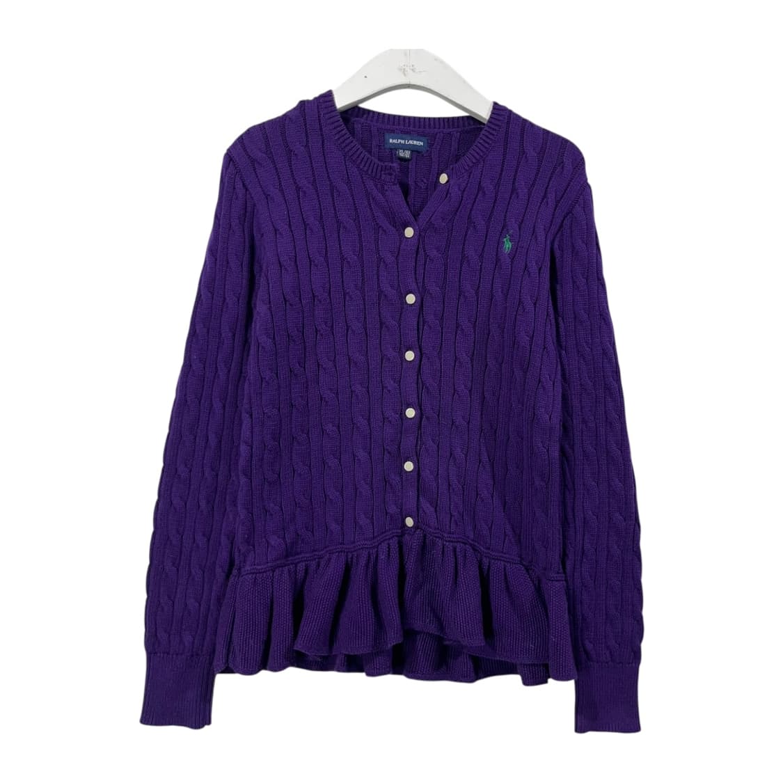 [POLO] 폴로랄프로렌 프릴 꽈배기 니트 가디건 상품이미지1