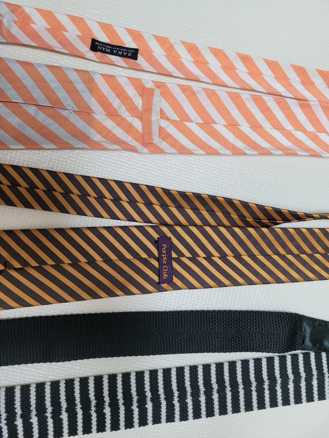 넥타이 3종 (스트라이프패턴 오렌지, 골드, 블랙) 상품이미지9