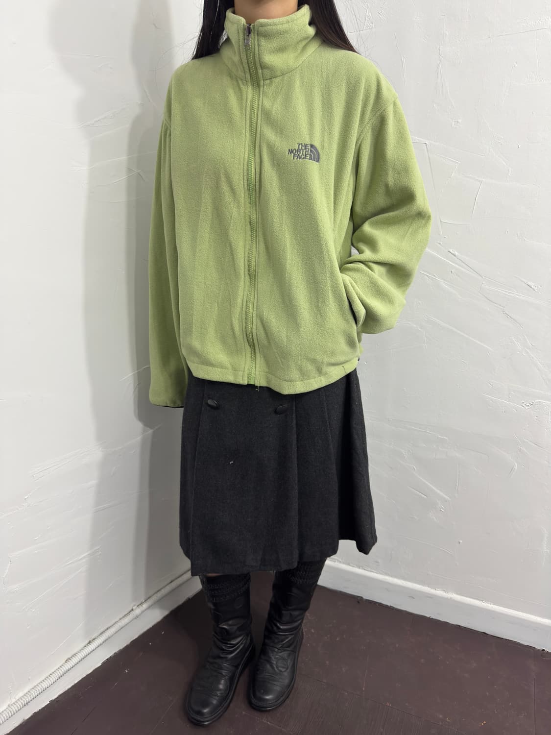 glacier button pleats midi skirt 상품이미지4