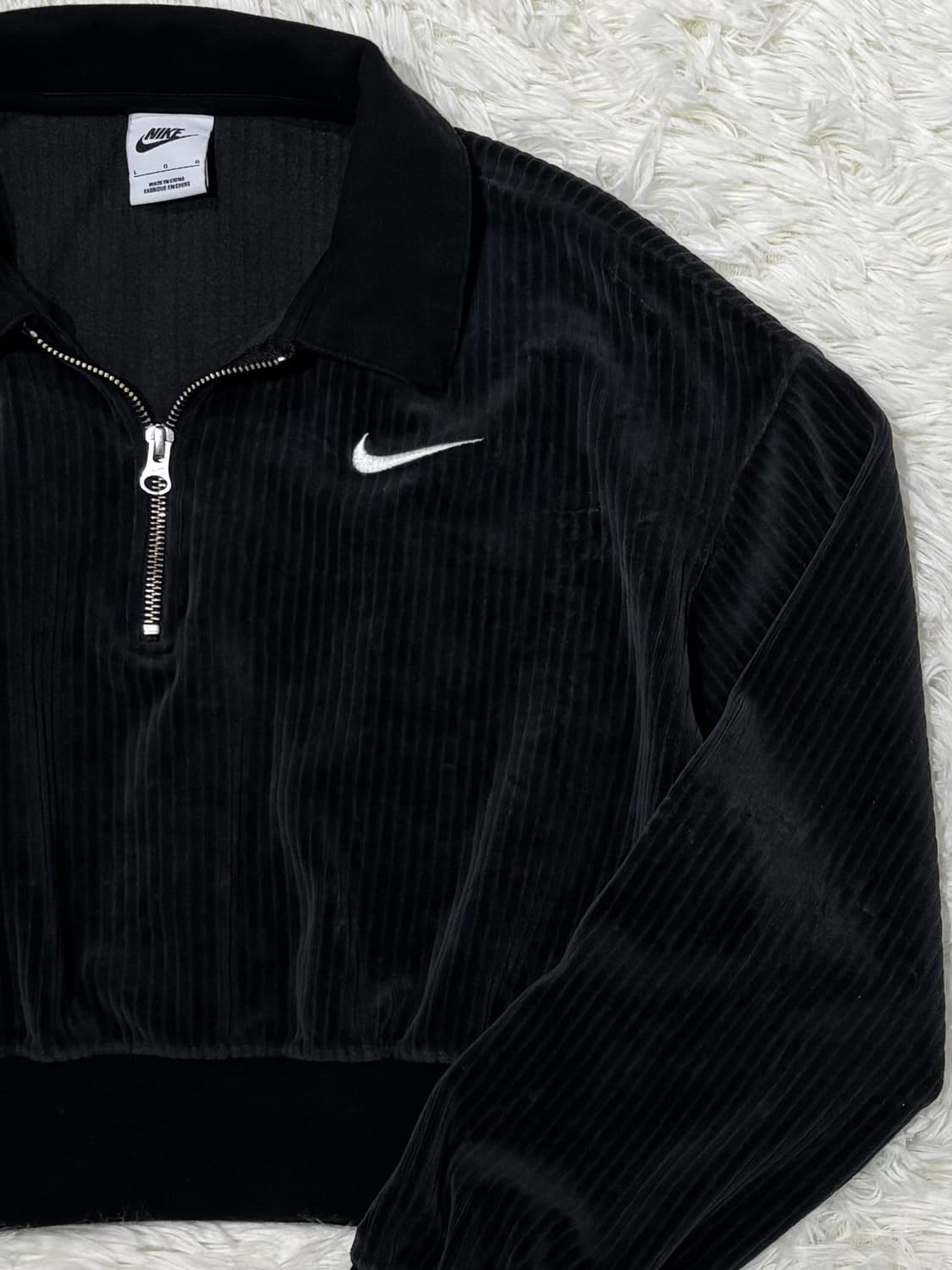 나이키 스우시 크롭 반집업 상품이미지5