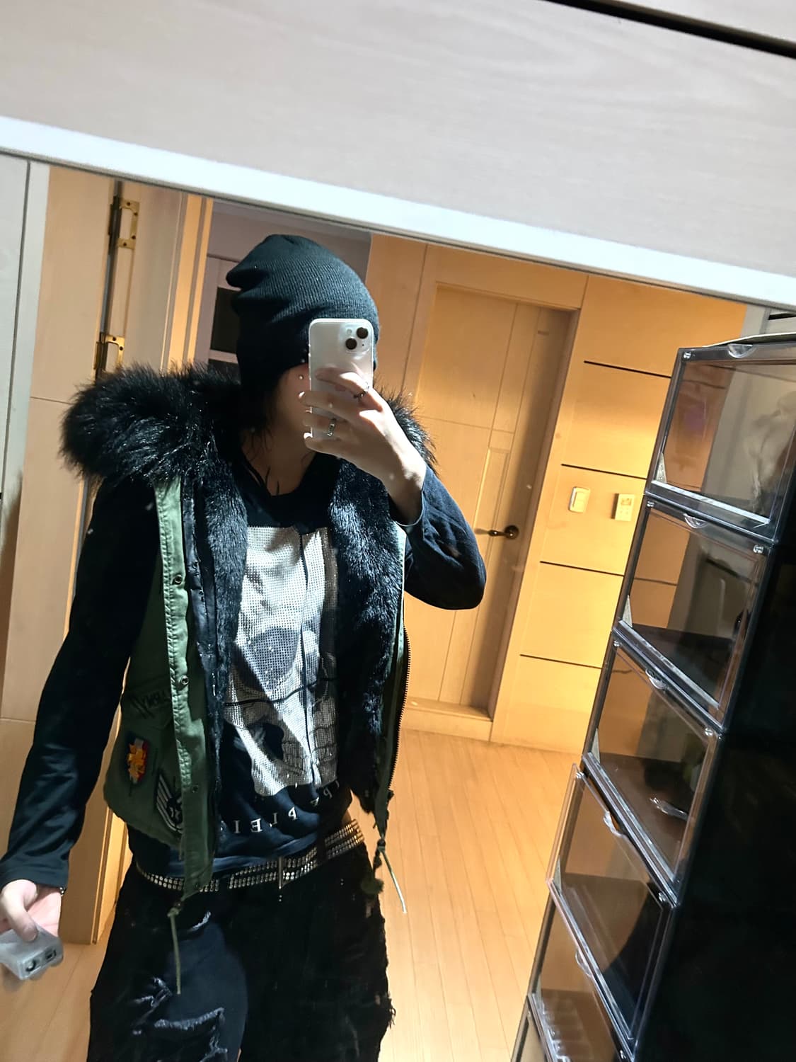 Military Patch Fur Vest 상품이미지7