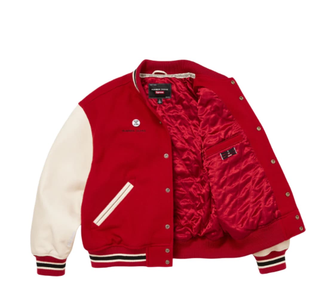 슈프림x넘버나인 바시티 자켓 상품이미지3