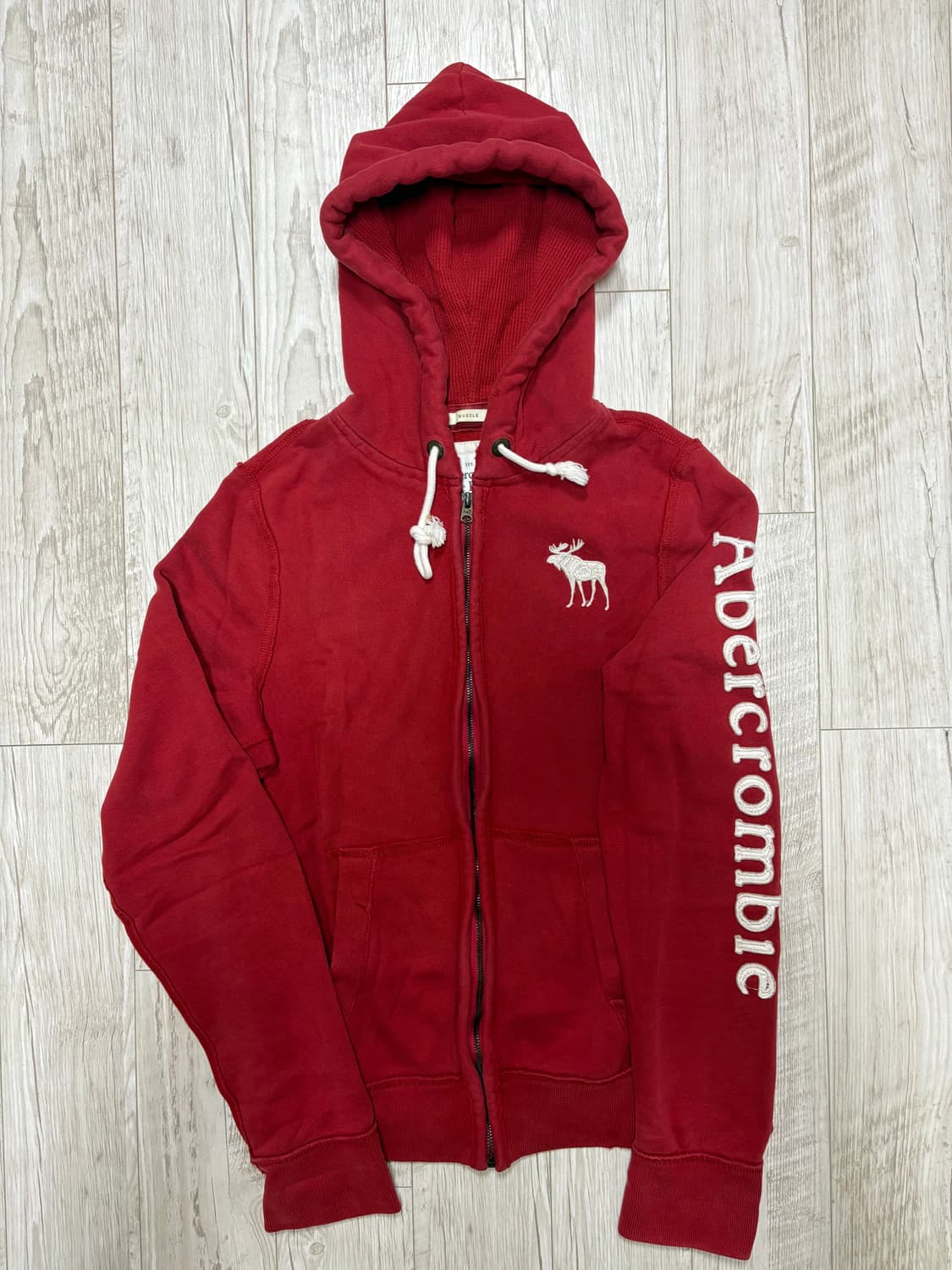 아베크롬비 후드집업 레드 L 상품이미지1