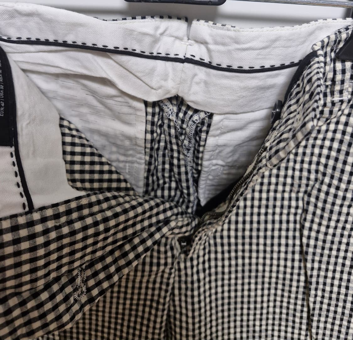 자라 맨 체크 패턴의 봄버 자켓과 반바지 세트 상품이미지8