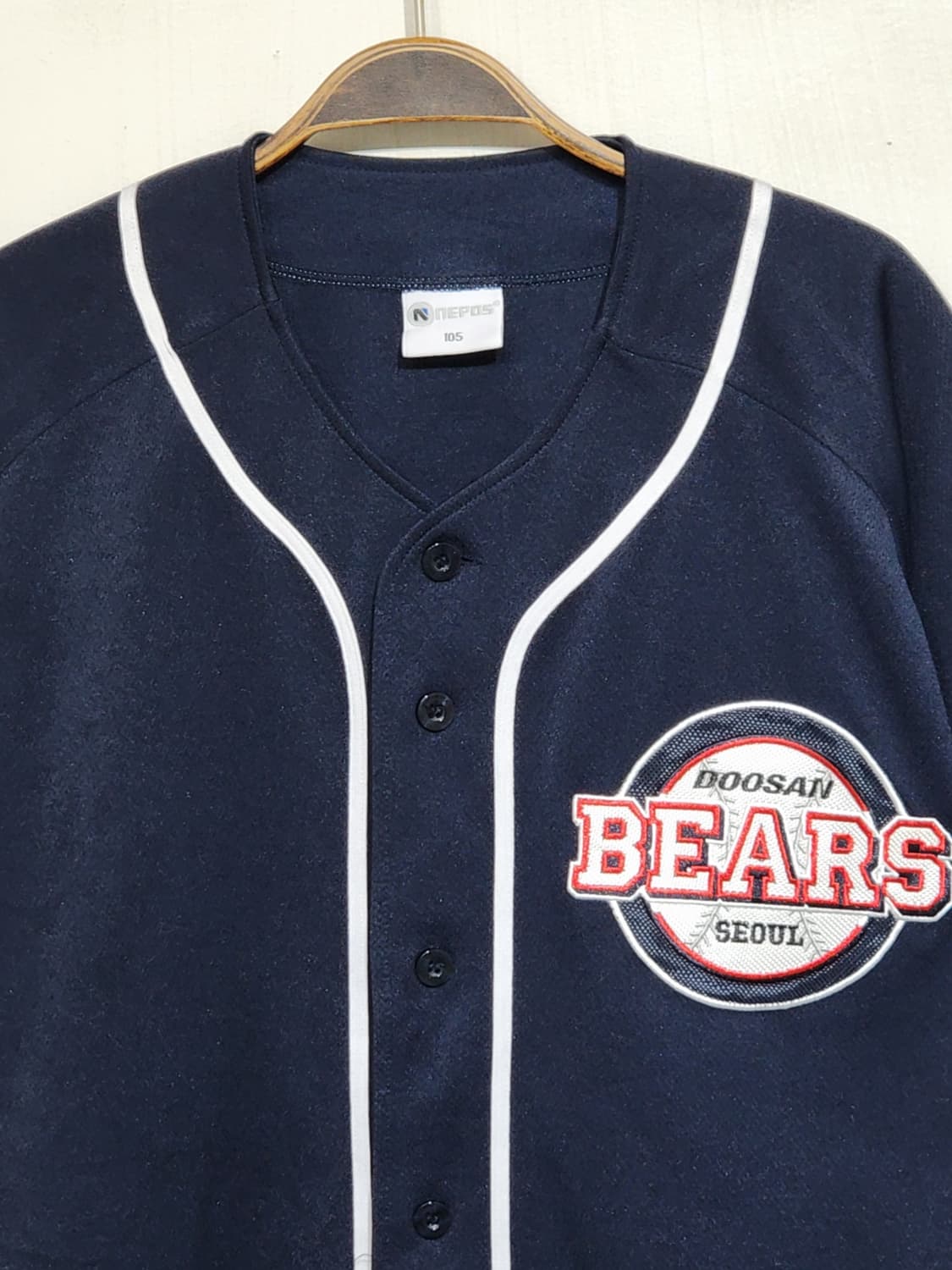 (105) 두산베어스 야구져지 반팔 장원준 마킹 유니폼  상품이미지2