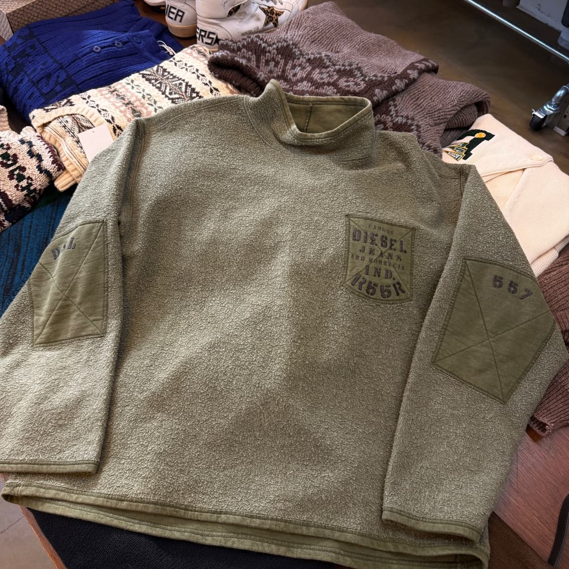 90S 디젤 밀리터리 리버서블 스웻셔츠 이탈리아생산 상품이미지1