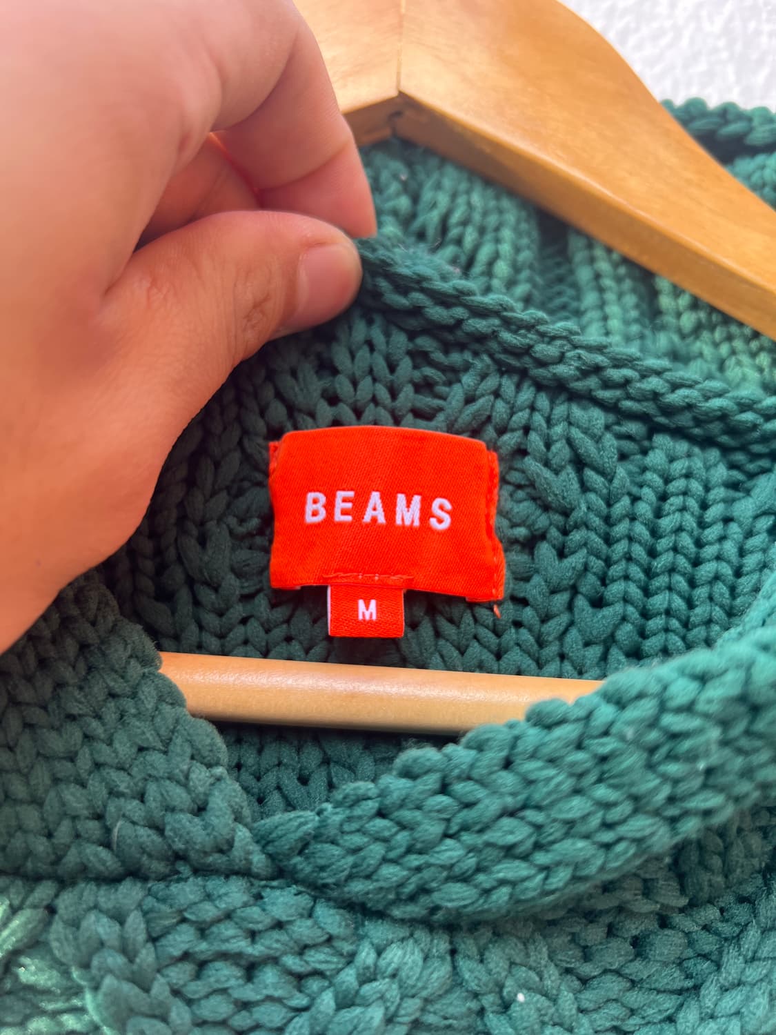 Beams 빔즈 헤비 니트 후드 상품이미지3