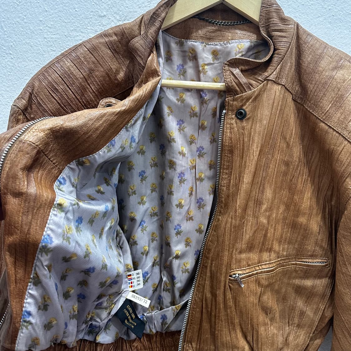 USA 빈티지 브라운 양가죽 자켓M 상품이미지4