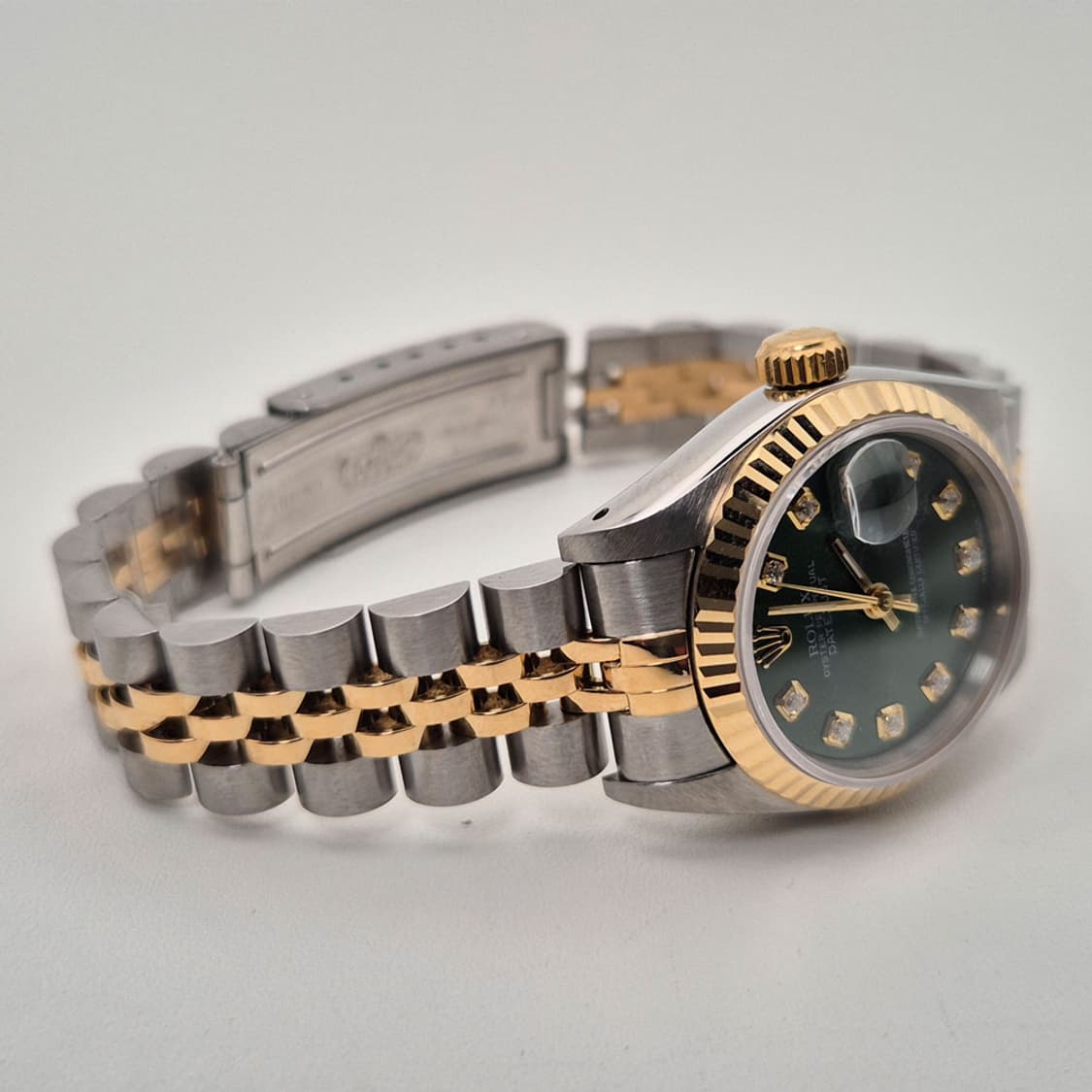 롤렉스 데이저스트 69173 올리브그린 10포인트 천연다이아 26mm 상품이미지4