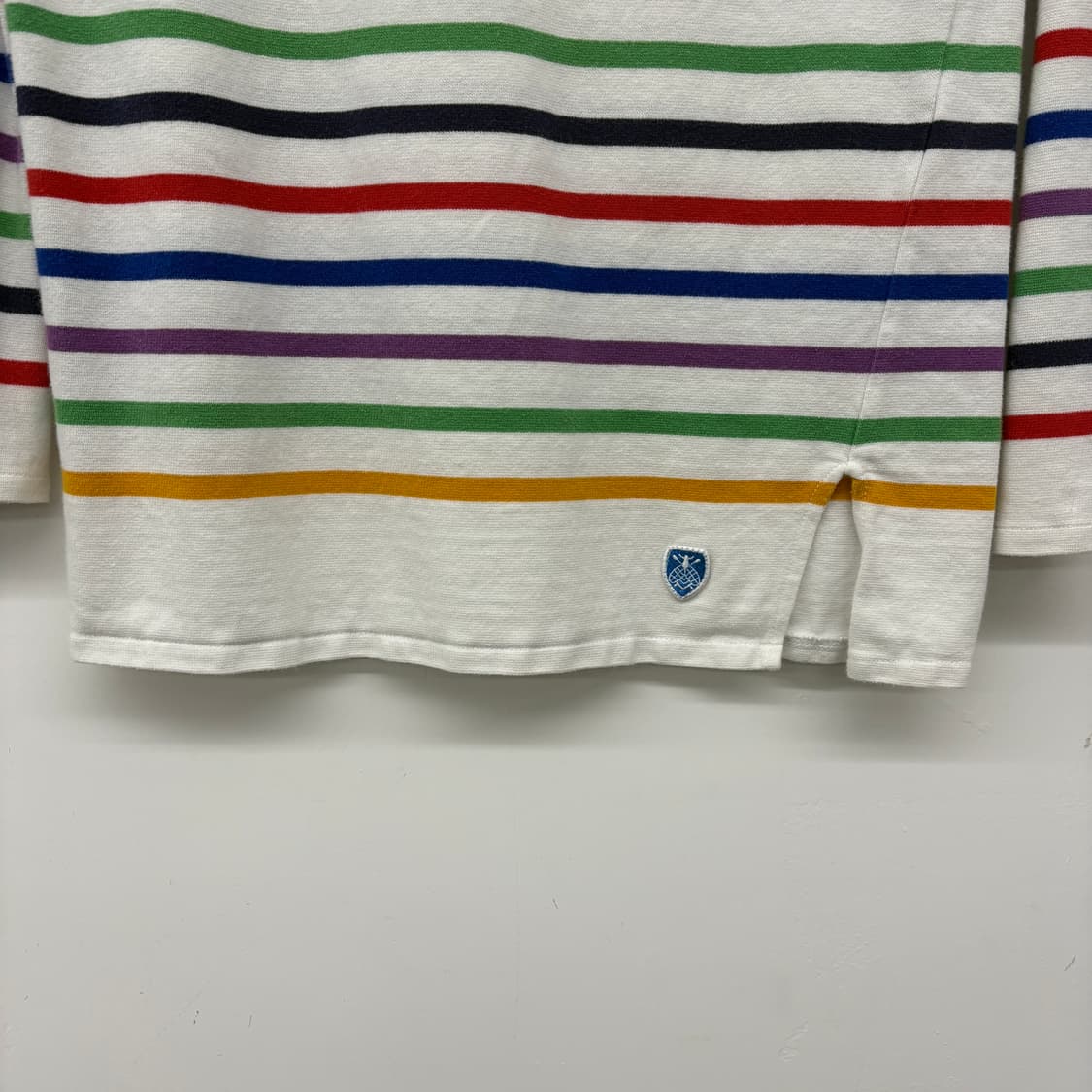 오르치발 화이트 컬러풀 스트라이프 티셔츠 여성 M 상품이미지2