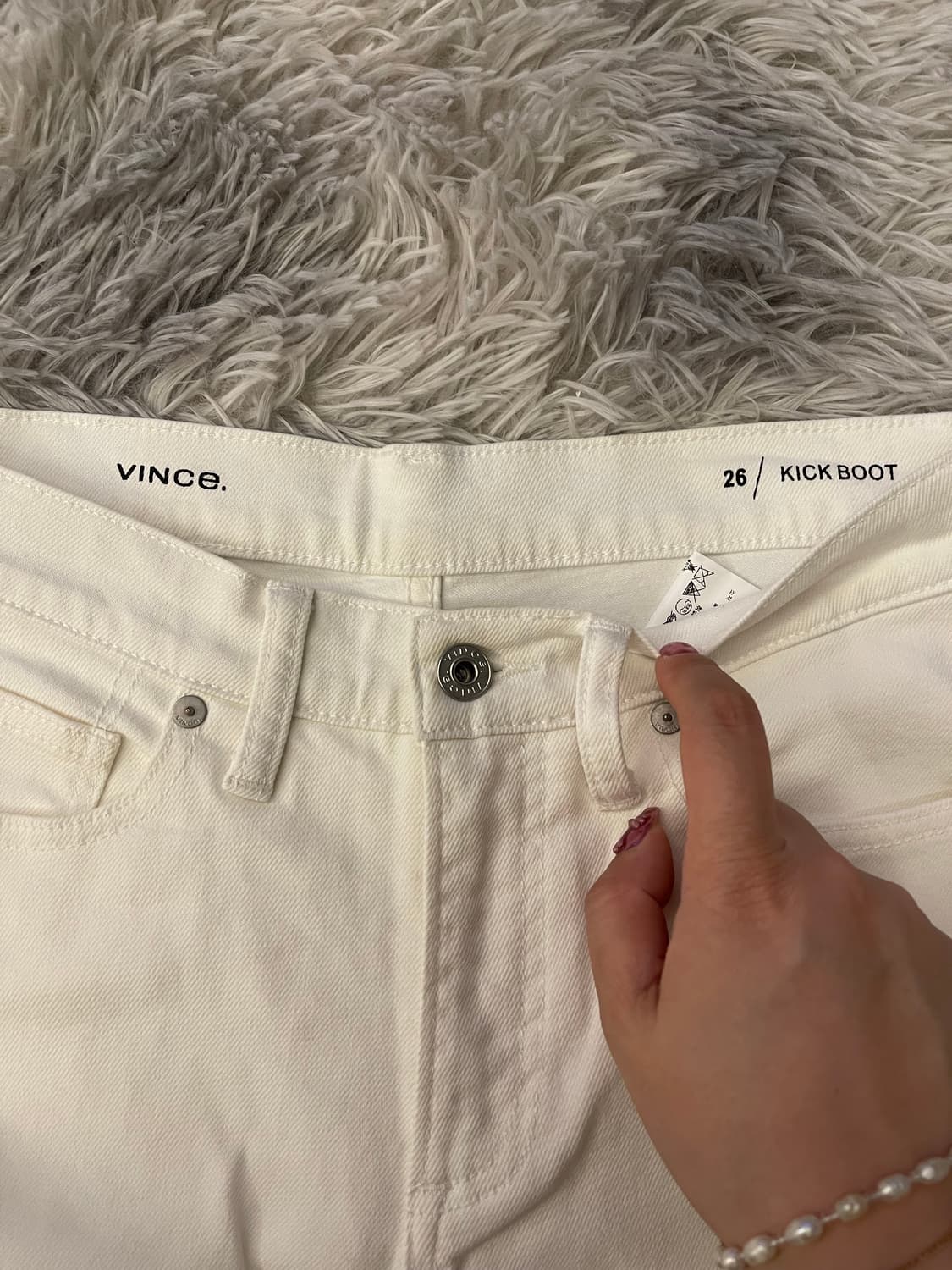 빈스 아이보리 데님 부츠컷 팬츠 청바지 상품이미지2