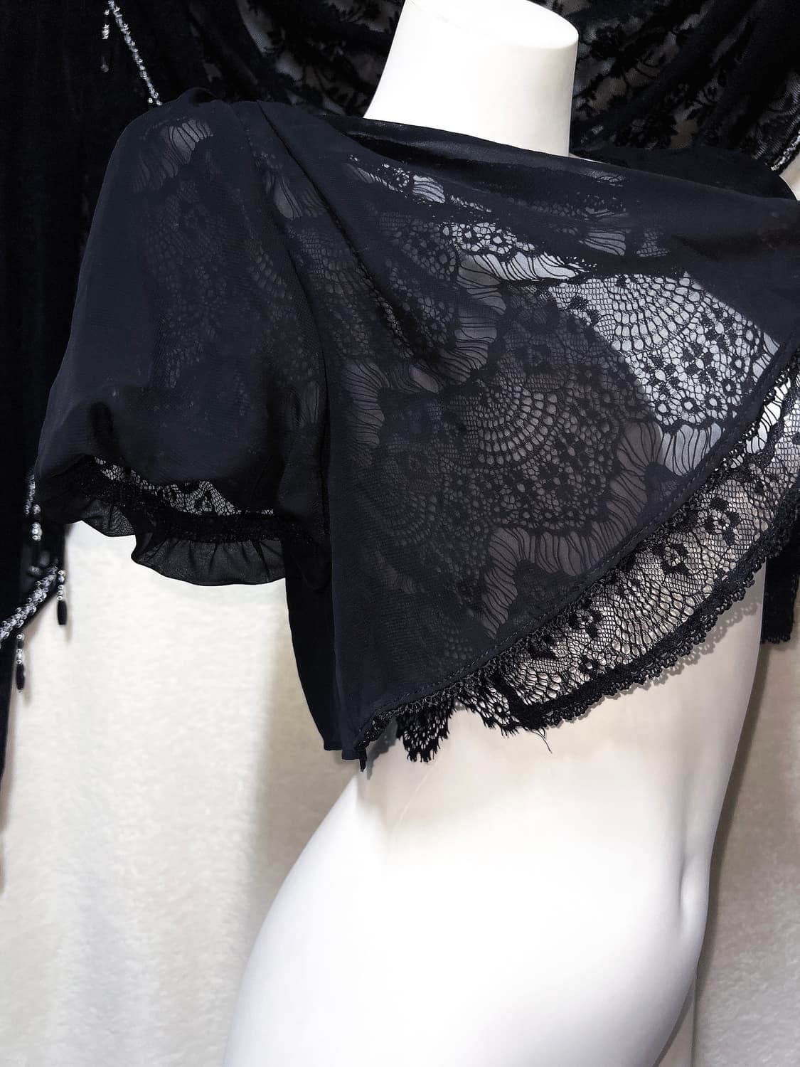 엑시즈팜 로맨틱고딕 고스로리 레이스 쉬폰 볼레로 가디건 공겜 갸루 핀터 상품이미지1