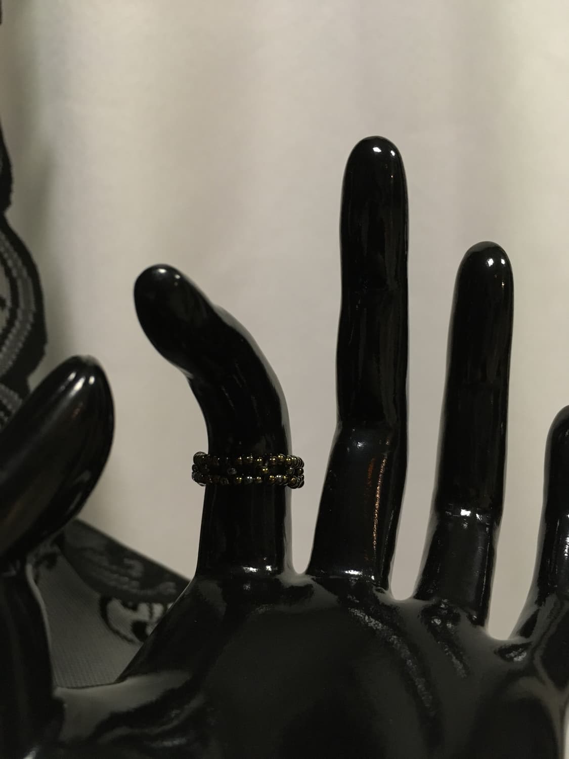 Vintage 스윙셋 레이어드 미니 하트 비즈 링 반지 그레이 블랙  상품이미지9