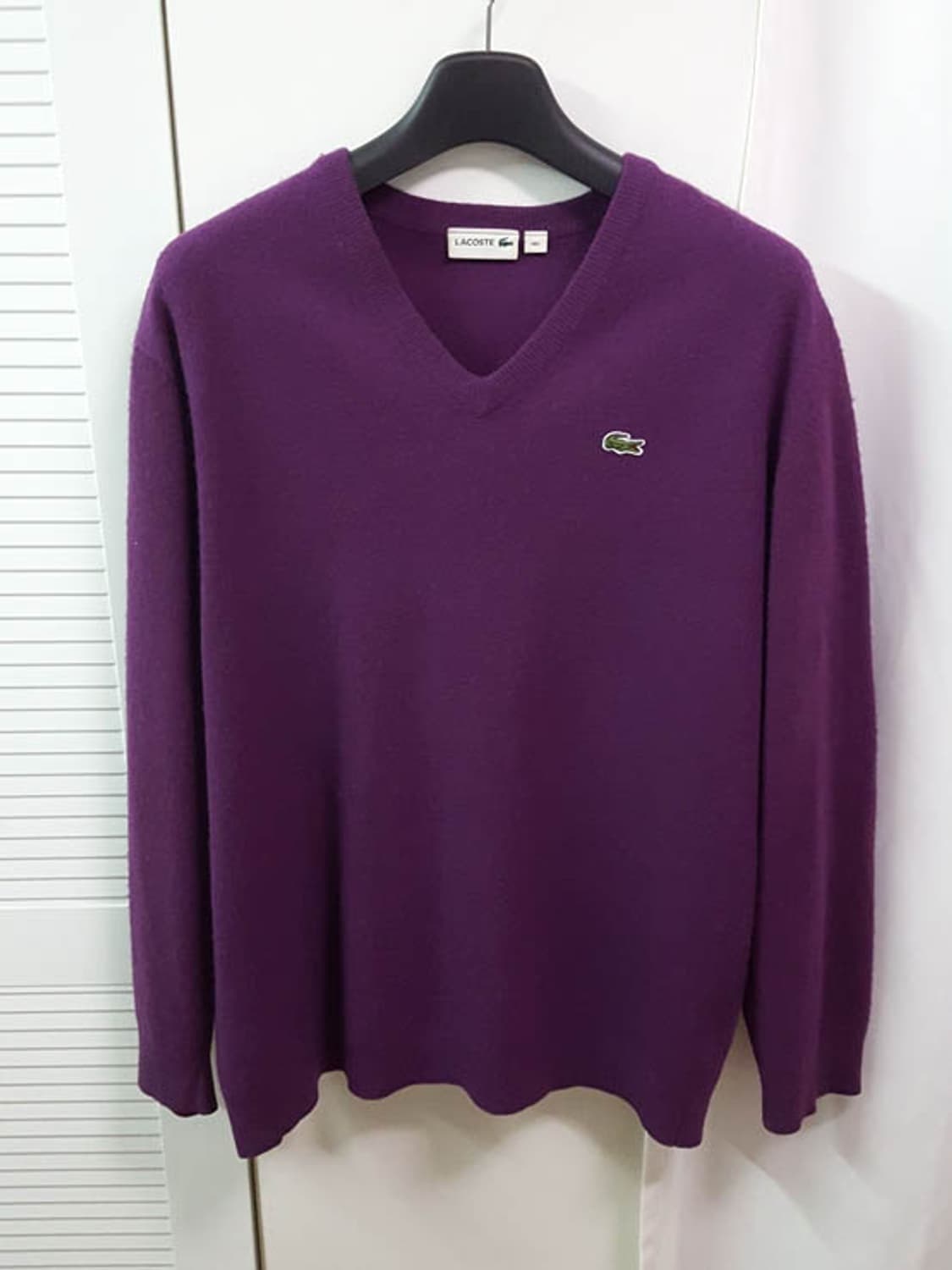 라코스테 DEVANLAY 남성 울 니트 퍼플110~115 상품이미지1