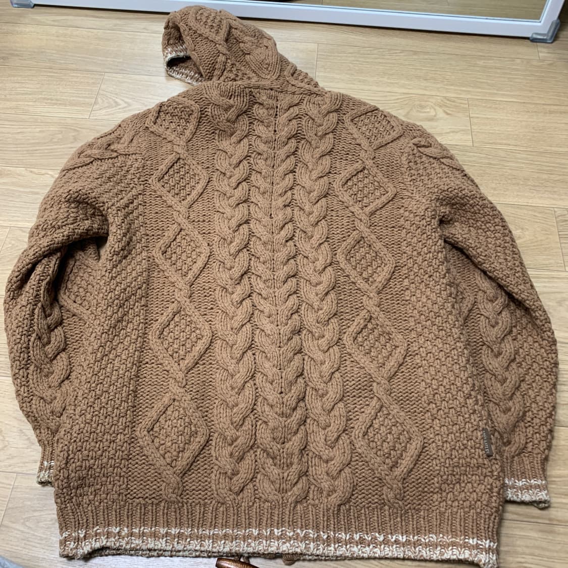 95)1492miles 꽈배기 니트 후드집업 상품이미지2