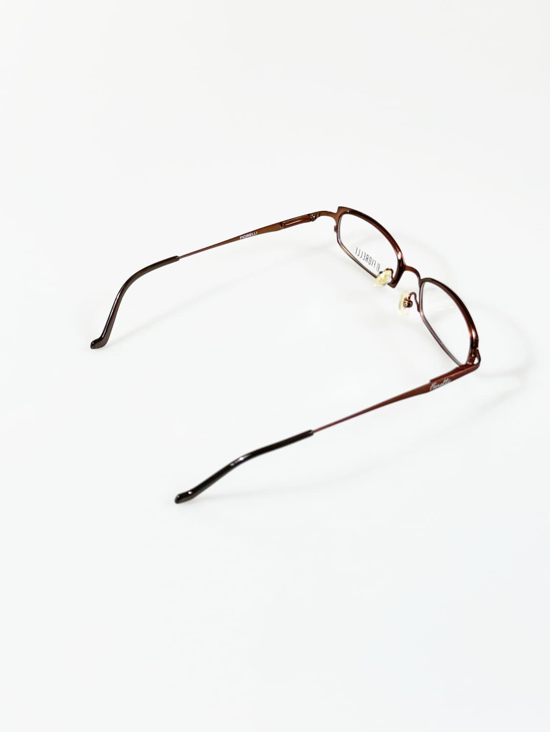 90s FLORELLI 브라운 메탈 슬림 스퀘어 빈티지 안경 상품이미지5